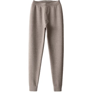 羊毛保暖裤女款东北特厚内穿加绒高腰棉毛裤秋冬德绒男大码打底裤