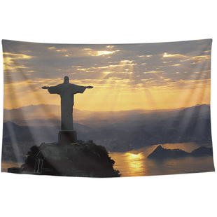 巴西里约热内卢南美风景写真卧室宿舍客厅装饰画背景墙布海报挂布