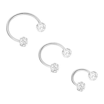 手术钛钢养耳洞耳环超闪耳骨钉