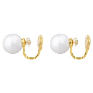 强光施家珍珠耳夹无耳洞蚊香盘耳环女耳坠2025新款高级感耳饰耳钉