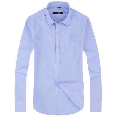 中年长袖衬衫宽松爸爸装商务