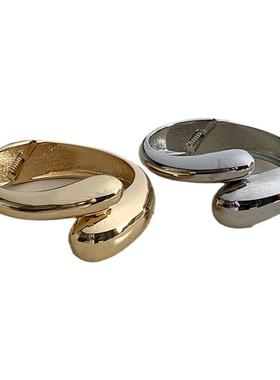 交叉几何光面精致手环高级