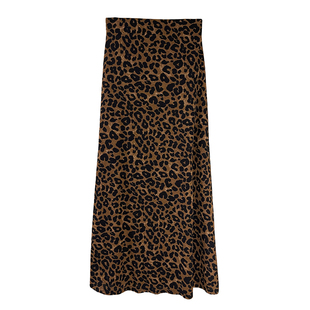 misslady早春复古百搭豹纹垂感半身裙女高腰直筒包臀鱼尾显瘦长裙