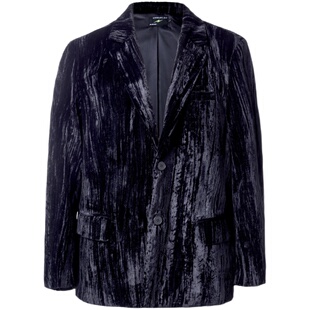 AddressUnknown山本暗黑丝绒绒面阔版免烫西装痞帅西装质感西装男