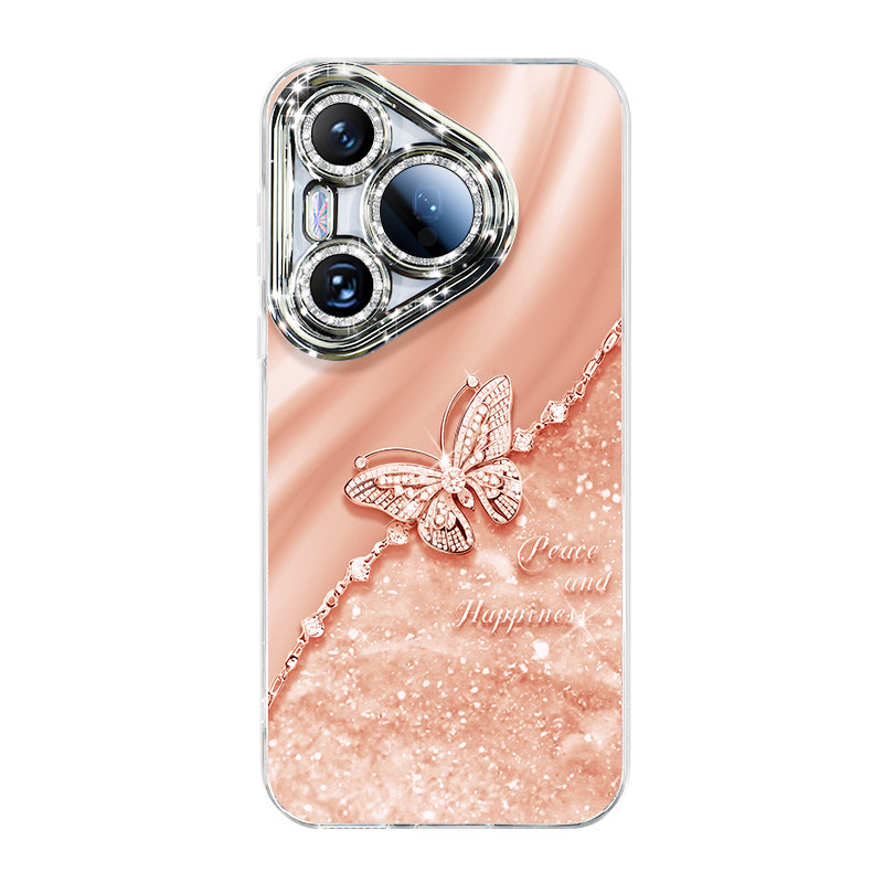 适用华为pura70pro手机壳新款pura70镜头全包p60高级感p50带挂绳p40pro+小众2024女ultra防