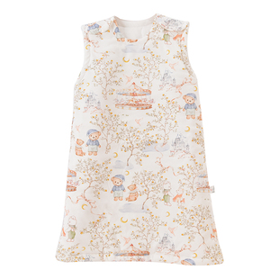 【桑蚕丝×纯棉】婴儿睡袋春夏宝宝背心护肚儿童秋冬季防踢被神器