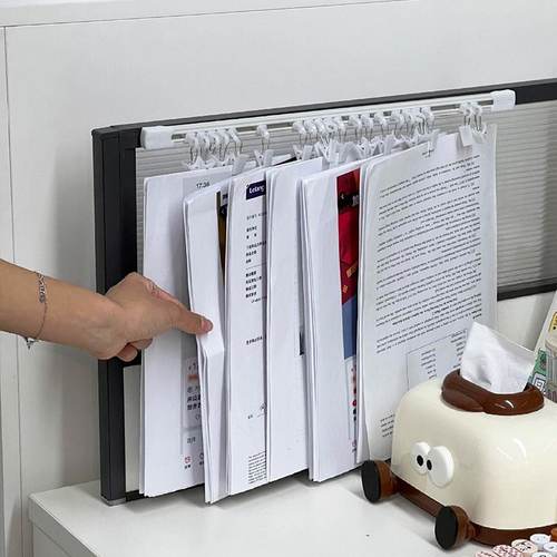 a4纸收纳夹文件夹办公室专用多功能工位合同资料票据置物架试卷夹