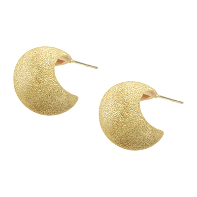 JUUNNGLE洲谷【鎏沙】胖月耳钉