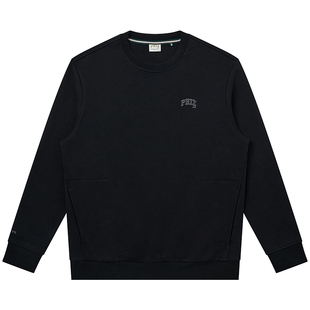 【秋季甄选】Hazzys哈吉斯圆领卫衣男装休闲通勤简约上衣宽松T恤