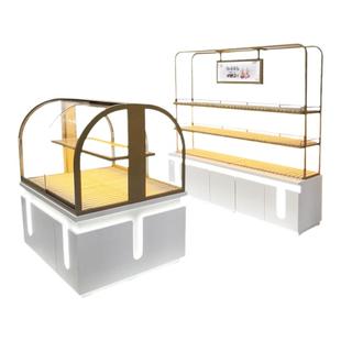 面包柜面包展示柜蛋糕店糕点中岛柜货架炒货柜模型烘焙房边柜展柜
