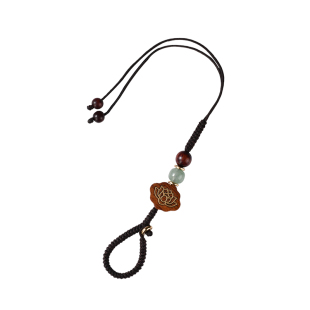 原创茶壶盖挂绳茶壶绳子紫砂壶盖茶壶系茶杯绑壶绳茶具配件莲花