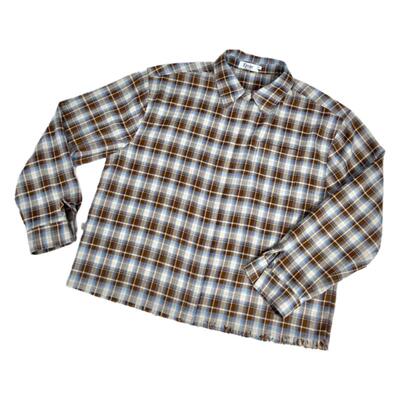 复古老钱流苏格纹衬衫