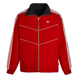 何与同款新年款双面穿时尚运动保暖棉服男冬adidas阿迪达斯三叶草