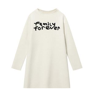 family forever凡慕里女童BabyCashmere小山羊绒手工刺绣logo衫