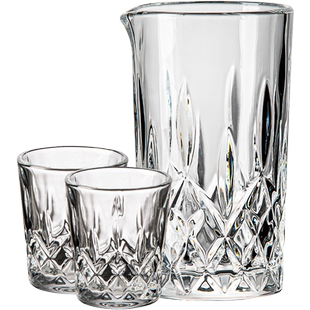 中国风白酒杯套装水晶玻璃一两子弹杯酒盅家用分酒器黄酒杯小酒具