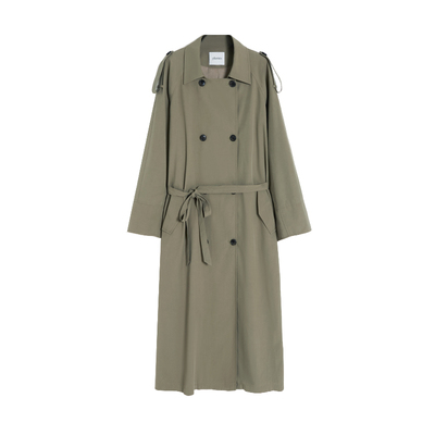 PLANITES水洗双排扣风衣