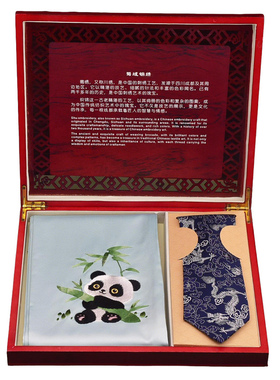 成都织锦蜀绣刺绣围巾领带纪念品