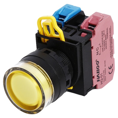 防水复位自锁LED带灯按钮开关