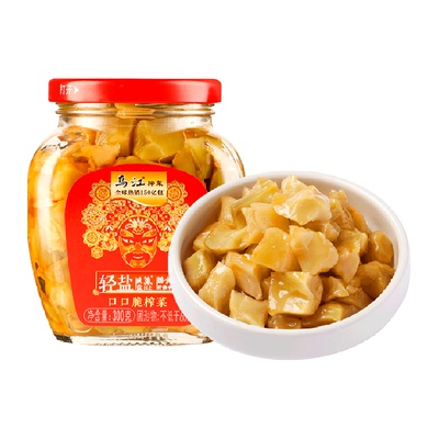乌江大颗酸甜脆口榨菜芯家庭瓶装