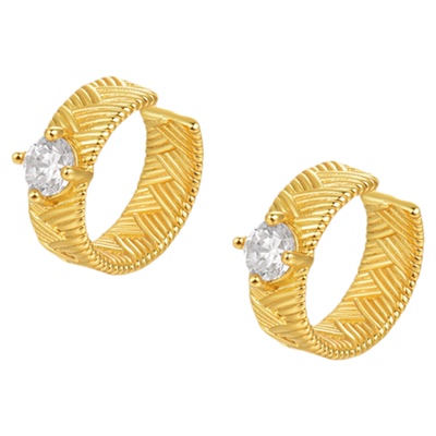 sunshifen Rainforest系列金锆石编织耳骨夹精致简约送女友礼物