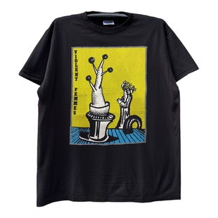 Violent Femmes乐队另类摇滚vintage古着半袖学院风涂鸦短袖T恤