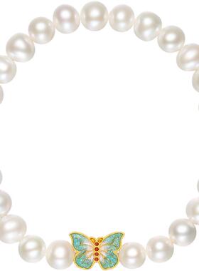 淡水珍珠手串女S925银