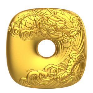 足金黄金平安扣金米黄金龙腾四海