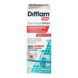 Difflam咽炎止痛口腔喷雾消炎杀菌喉咙痛口腔溃疡喷剂西瓜味30ml