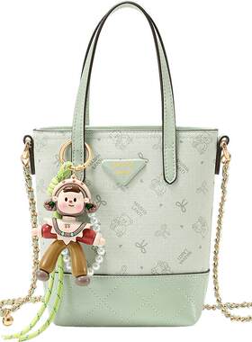 马莎兰缇浅春系链条菜篮子斜挎包
