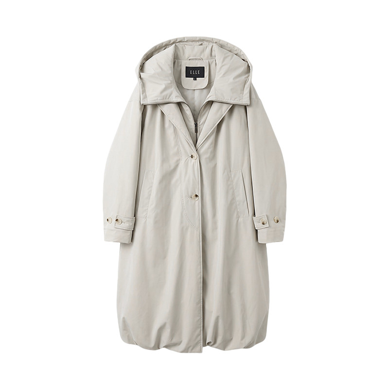 ELLE90白鸭绒连帽羽绒服
