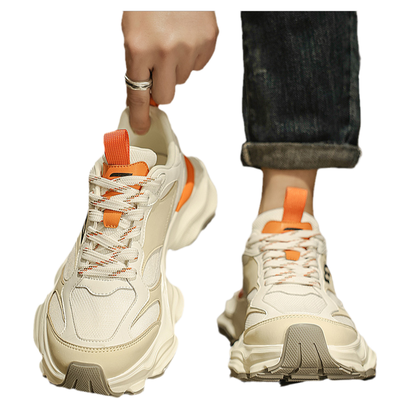 网红爆款男鞋2025新款秋季潮牌增高老爹鞋男款厚底高级休闲运动鞋