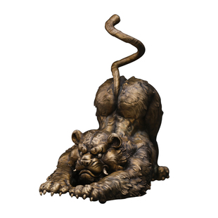 末那末匠丨小松《瑞虎香插》铸铜摆件原创趣味老虎摆件