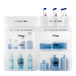 vibespace透明收纳箱露营车载居家叠层侧开工业风储物箱整理箱