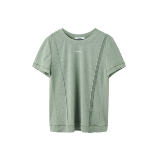 柯利亚诺夏季专柜同款圆领立体褶短袖T恤  TT0086(9UN)A ￥1880