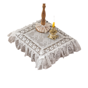 美式法式床头柜盖巾电视机罩搭巾音响打印机防尘布立体绣花蕾丝