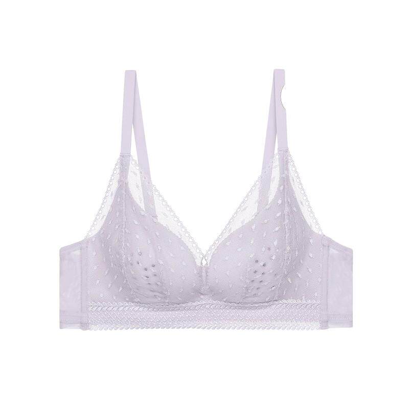 爱慕正品内衣女无钢圈小胸聚拢收副乳蕾丝透气洞洞文胸罩AM17LE1S