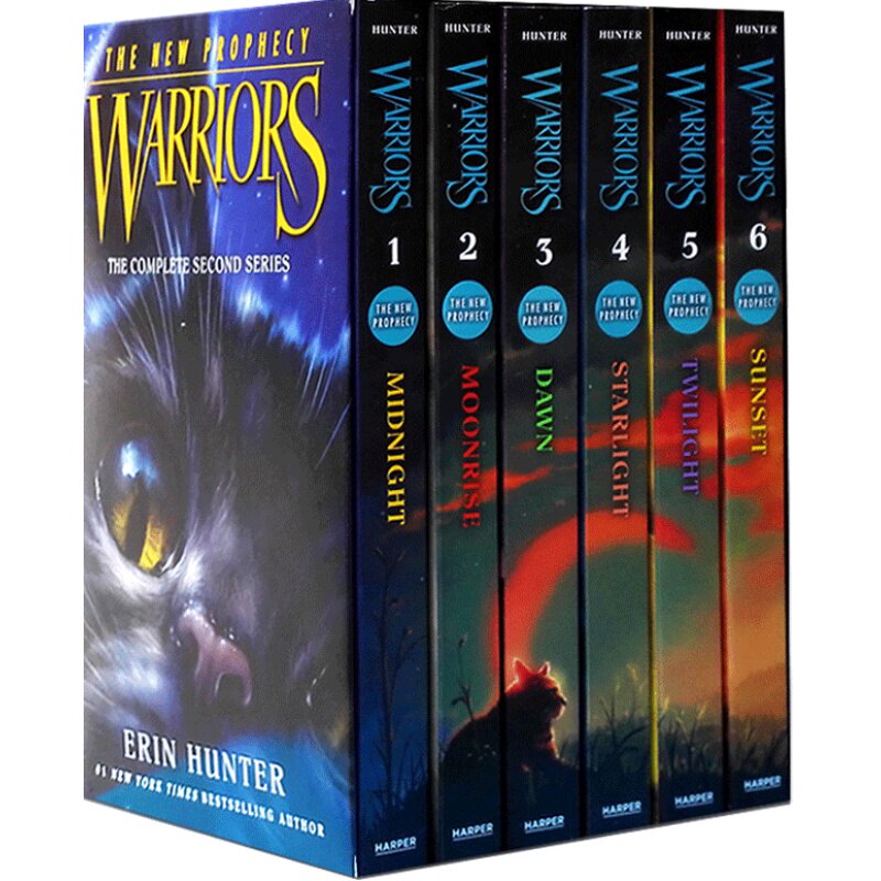 送音频猫武士二部曲英文Warriors The New Prophecy Box Set1-6册合册作者Erin Hunter 新预言6-12岁小学生章节桥梁书正版小说