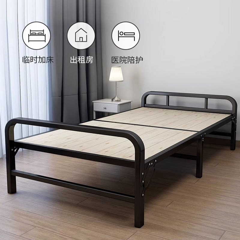 折叠床单人床简易家用午休成人米1.2午睡木板双人折叠床铁架加固