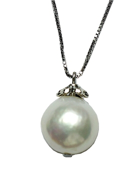 彩色不规则单颗珍珠吊坠闺蜜项链