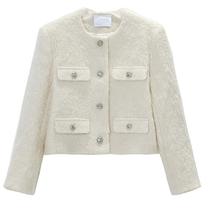 亢博同款财阀大小姐小香风短外套