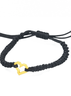 心之钢坚定之心手链足金999