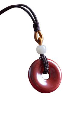 阿七天然朱砂男女情侣吊坠