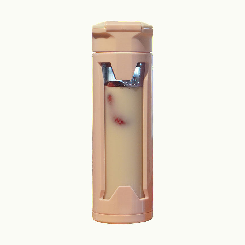 隔热带滤网ins风便携清新玻璃杯
