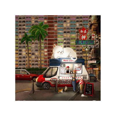 3djp平面拼图900片插画墙面装饰