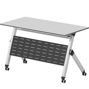 E0折叠会议桌培训桌椅组合移动拼接办公长条桌多功能培训机构课桌