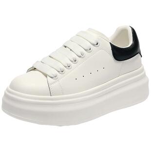 森达厚底小白鞋女秋季新款运动鞋商场同款百搭白色休闲板鞋XQW01