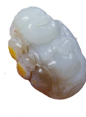 21年老店和田玉羊脂玉把件佛