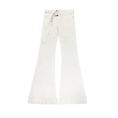 李李服饰性感腰带微喇牛仔裤女中低腰2025冬季新款弹力显瘦喇叭裤