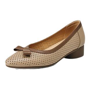 全真皮羊皮超轻便超软底洞洞鞋女外穿女士凉鞋小皮鞋夏天新款休闲