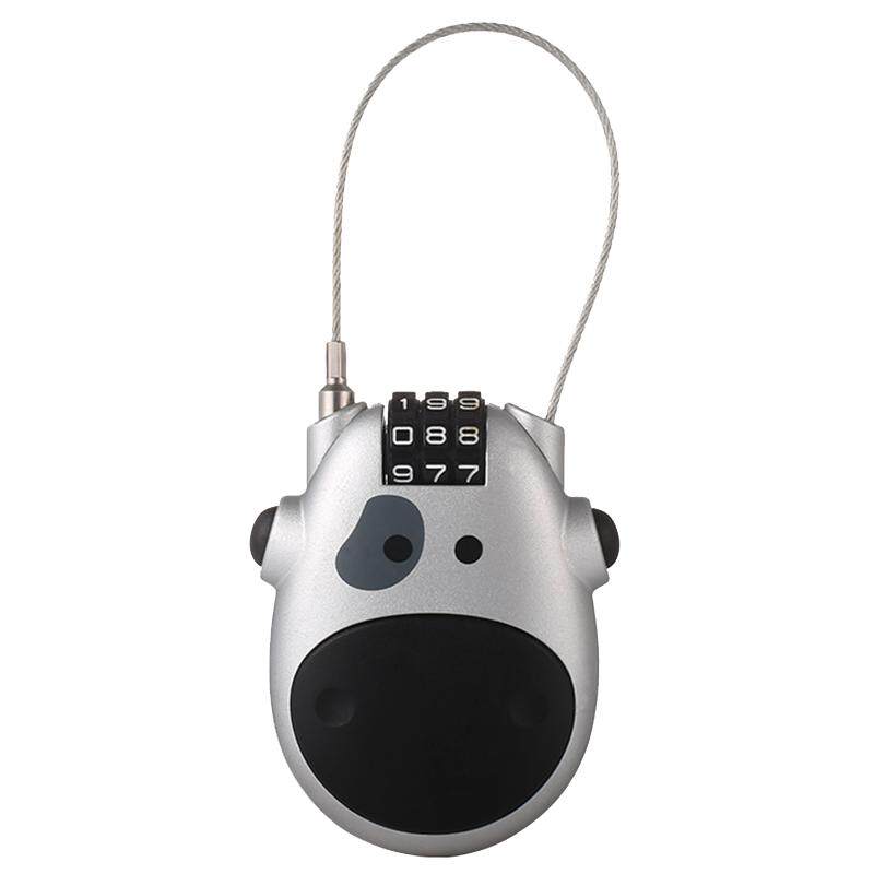 头盔锁摩托车车筐锁行李托运便携收纳长钢丝锁绳电动车头盔密码锁
